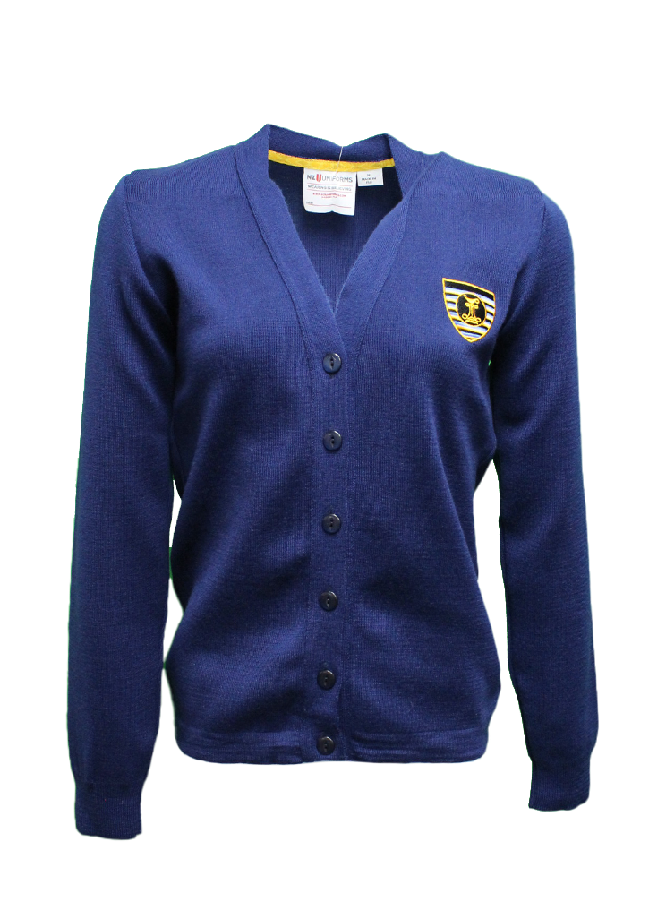 Wellington East Girls' College Cardigan Junior Navy